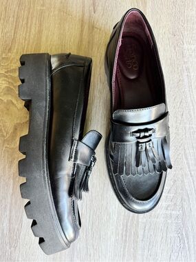 Franco Sarto Black Bersa Tassel Loafers Size 9